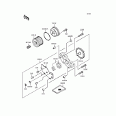 Схема узла: Масляный насос & Масляный фильтр для Kawasaki KL250 KL250 Super Sherpa