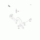 Схема узла: Лапка тормоза для Kawasaki KX125