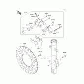 Схема узла: Передний тормоз для Kawasaki EX250 Ninja 250
