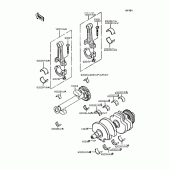 Схема вузла: Колінчастий вал для Kawasaki EN400 Vulcan 400