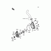 Схема вузла: Водяний помпа для Kawasaki EX400 Ninja 400R