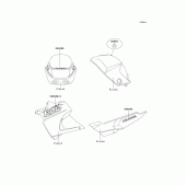 Схема вузла: Decals(violet)(kle500-a1/a2) для Kawasaki KLE500