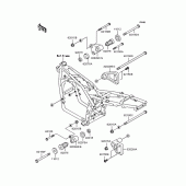Схема вузла: Кріплення двигуна для Kawasaki ZR400 Zephyr X