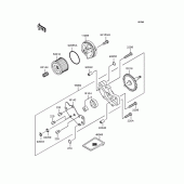 Схема узла: Масляный насос & Масляный фильтр для Kawasaki KLX250 KLX250