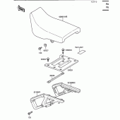 Схема узла: Сиденье для Kawasaki KL650 KLR650