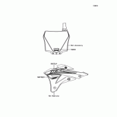 Схема узла: Наклейка(FHF) для Kawasaki KX100