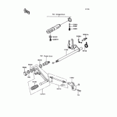 Схема узла: Переключатель передач для Kawasaki ZX400 Z400FII