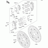 Схема узла: Передний тормоз для Kawasaki ZX600 ZZ-R600