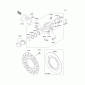 Схема вузла: Заднє гальмо для Kawasaki KX85 KX85