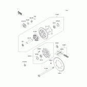Схема вузла: Ступиця заднього колеса для Kawasaki KL650 KLR650