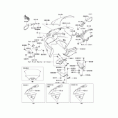 Схема вузла: Cowling(zx900-f1) для Kawasaki ZX900 Ninja ZX-9R