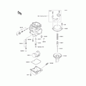 Схема узла: Комплектующие карбюратора для Kawasaki EX250 ZZR250