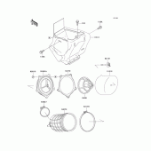 Схема узла: Воздушный фильтр для Kawasaki KX100