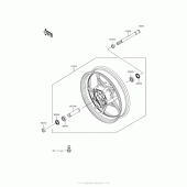 Схема узла: Переднее колесо для Kawasaki EX650 Ninja 650