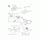 Схема узла: Информационные наклейки для Kawasaki KL650 KLR650