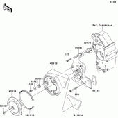 Схема узла: Chain cover для Kawasaki VN2000 VN2000 Classic