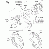 Схема узла: Передний тормоз для Kawasaki VN1700 VN1700 Voyager ABS
