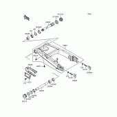 Схема узла: Задний рычаг (Маятник) для Kawasaki ZX1200 Ninja ZX-12R
