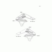 Схема вузла: Наклейки для Kawasaki KX250/KX252 KX250F