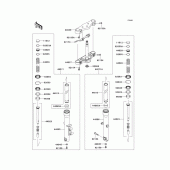 Схема вузла: Вилка передньої осі для Kawasaki VN900 Vulcan 900 Custom