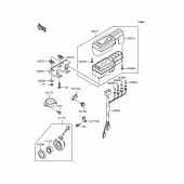 Схема вузла: Панель приладів для Kawasaki KL250 KL250 Super Sherpa