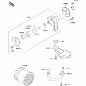 Схема вузла: Масляний насос для Kawasaki ER500 ER-5