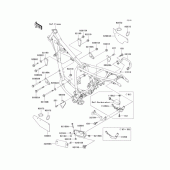 Схема узла: Крепление двигателя для Kawasaki KL250 KL250 Super Sherpa