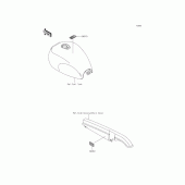 Схема вузла: Інформаційні наклейки для Kawasaki BJ250 Estrella