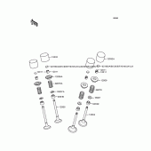 Схема вузла: Рокер & Клапан для Kawasaki ZR400 ZRX-II