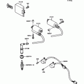 Схема вузла: Котушка запалювання для Kawasaki EX500 GPZ500S