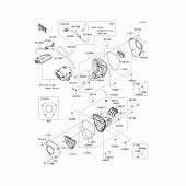 Схема вузла: Повітряний фільтр Kawasaki VN1700 Vulcan 1700 Nomad