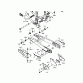 Схема вузла: Задній маятник для Kawasaki KLX250 D-Tracker X