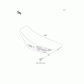 Схема вузла: Сидіння для Kawasaki KX100