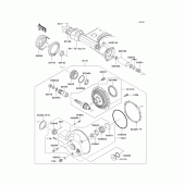 Схема вузла: Drive shaft/final gear(1/2) для Kawasaki VN1500 Vulcan 1500 Nomad Fi