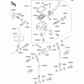 Схема узла: Передний тормозной цилиндр для Kawasaki ZX600 ZZ-R600