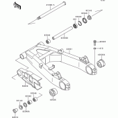 Схема узла: Задний рычаг (Маятник) для Kawasaki ZR1100 Zephyr 1100