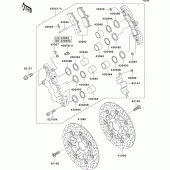 Схема узла: Передний тормоз для Kawasaki ZX636 Ninja ZX-6R