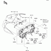 Схема узла: Headlight(s) для Kawasaki ZX600 Ninja ZX-6RR