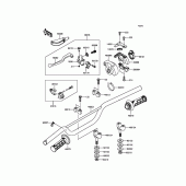 Схема вузла: Кермо & Пульт управління кермовим для Kawasaki KX85 KX85-II