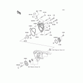 Схема узла: Водяной насос для Kawasaki KX250/ KX252 KX250F