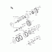 Схема узла: Сцепление для Kawasaki KL110 KSR