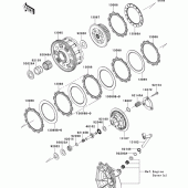 Схема вузла: Зчеплення для Kawasaki ZX636 Ninja ZX-6R ABS