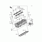 Схема вузла: Головка циліндра для Kawasaki ZR800 Z800 ABS