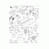 Схема узла: Радиатор (1/2) для Kawasaki ZX1100 Ninja ZX-11