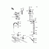 Схема вузла: Задній гальмівний циліндр для Kawasaki KLX250 D-Tracker X