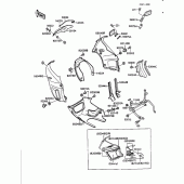 Схема вузла: Облицювальні елементи для Kawasaki ZX600 Ninja 600R