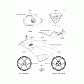 Схема узла: Decals(ebony)(rbf) для Kawasaki ZX600 Ninja ZX-6R