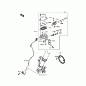Схема узла: Передний тормозной цилиндр для Kawasaki ZR900 Z900 ABS