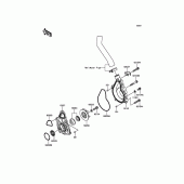 Схема узла: Водяной насос для Kawasaki KLE650 Versys 650