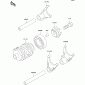 Схема вузла: Gear change drum/shift fork(s) для Kawasaki KX85 KX85